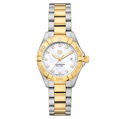 Aquaracer 300M Steel and Gold Quartz Watch