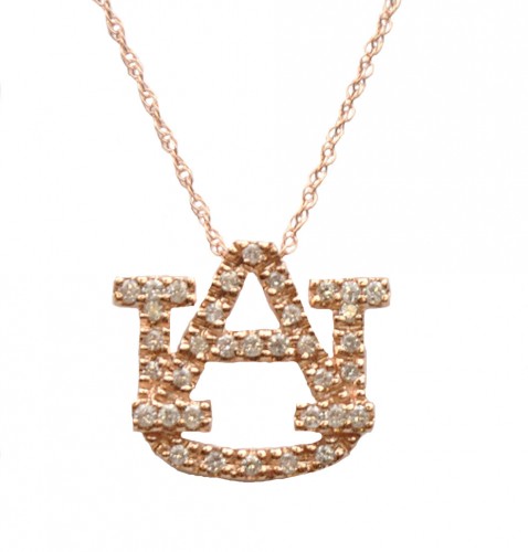 Medium 14k Rose Gold Diamond AU Pendant