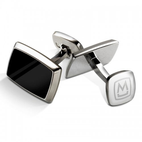 Black Enamel Cufflinks By M-Clip®