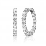 Roberto Coin Small Inside Outside Diamond Hoops