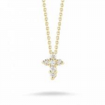 Roberto Coin Tiny Treasures Large Baby Cross Pendant with Diamonds
