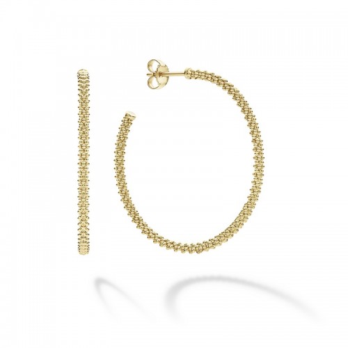 Lagos 18K Gold Caviar Hoop Earrings