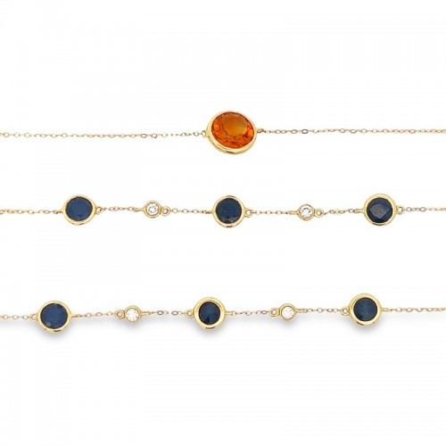 Bezel Set Spirit Necklace in 14K Yellow Gold