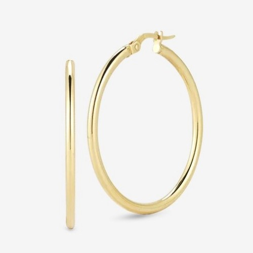 Roberto Coin 18K Medium Hoop Earrings