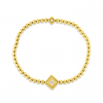 Roberto Coin 18KY Palazzo Ducale Stretch Bracelet with Diamonds
