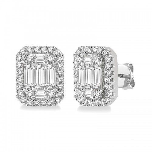 Ashi 3/8  CTW Fusion Diamond Earrings