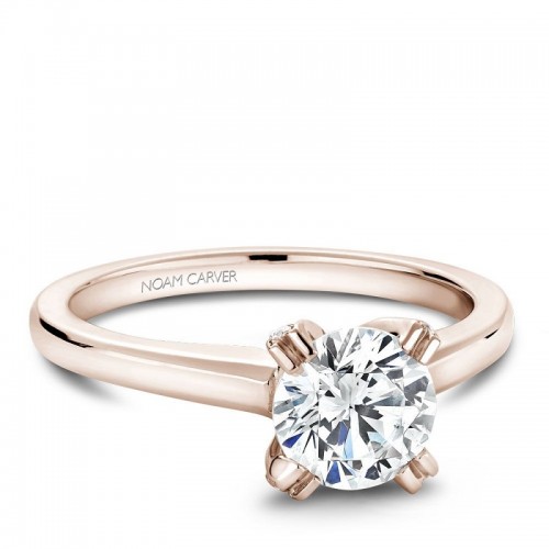 Solitaire Ring With Diamond Accents