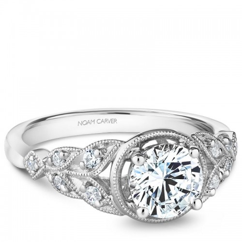 Vintage Engagement Ring With Milgrain Detail