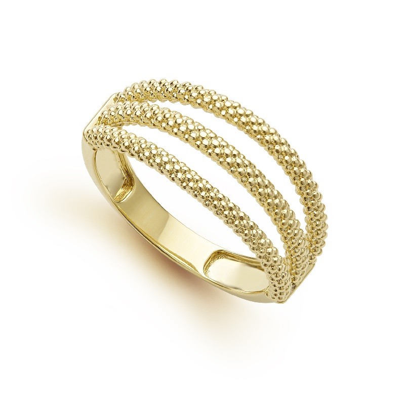 Lagos Signature Caviar Superfine Triple Band Ring