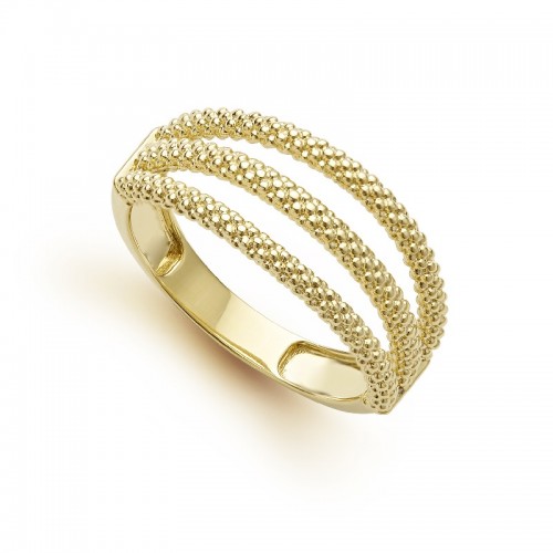 Lagos Signature Caviar Superfine Triple Band Ring