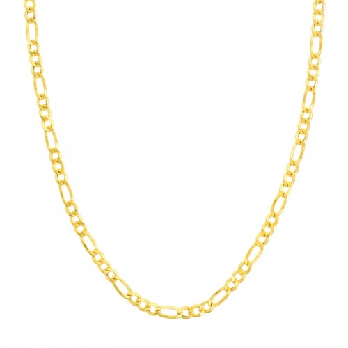 4.9mm Hollow Diamond-Cut Cuban Figaro Chain