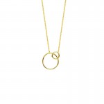 14K Yellow Gold Interlocking Circle Necklace
