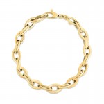 Roberto Coin Designer Gold Almond Link Bracelet