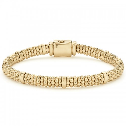 Lagos Caviar Gold 6mm Station Bracelet