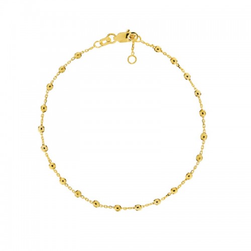 14K Yellow Gold Beaded Bracelet