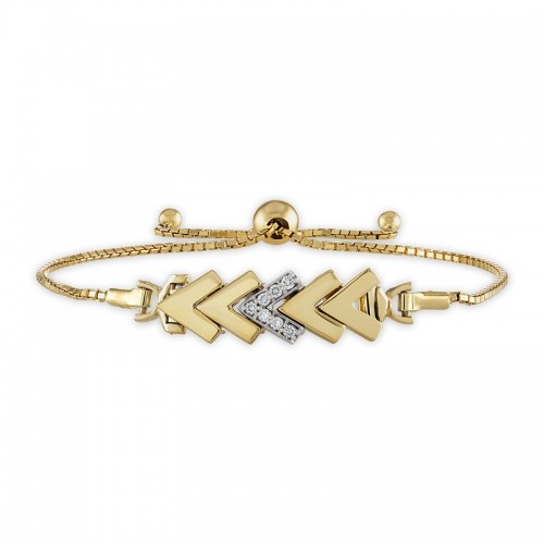 Diamond Chevron Bolo Bracelet