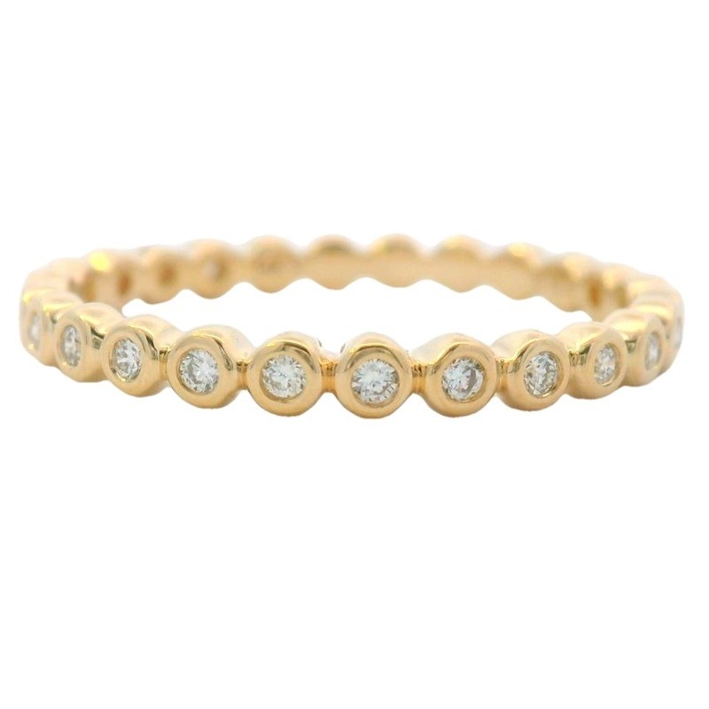 Bezel-set Diamond Eternity Band in 14K Yellow Gold