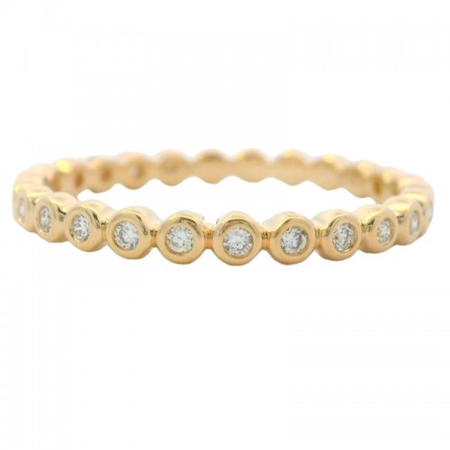 Bezel-set Diamond Eternity Band in 14K Yellow Gold
