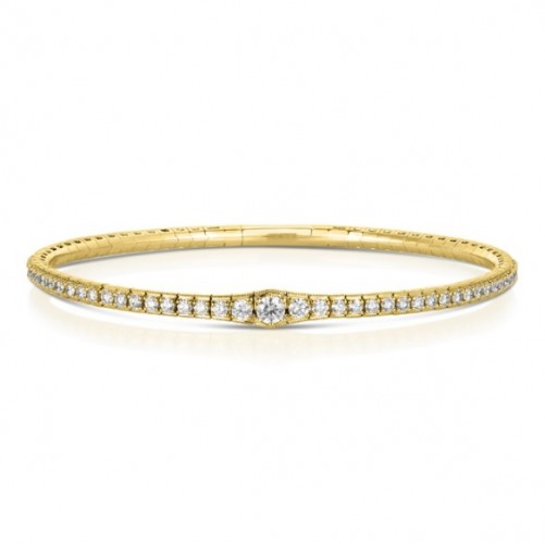 Accented Diamond Flexible Bangle