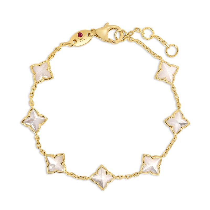 Roberto Coin 18K Venetian Princess Mother of Pearl Flower Bracelet