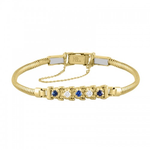 Sapphire and Diamond Starter Tennis Bracelet