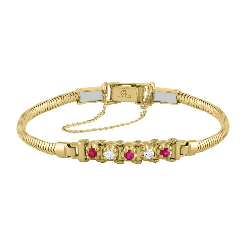 Ruby and Diamond Starter Tennis Bracelet