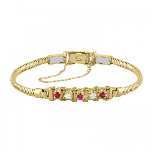 Ruby and Diamond Starter Tennis Bracelet