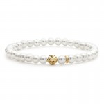 Lagos Pearl Gold Station Bead Bracelet