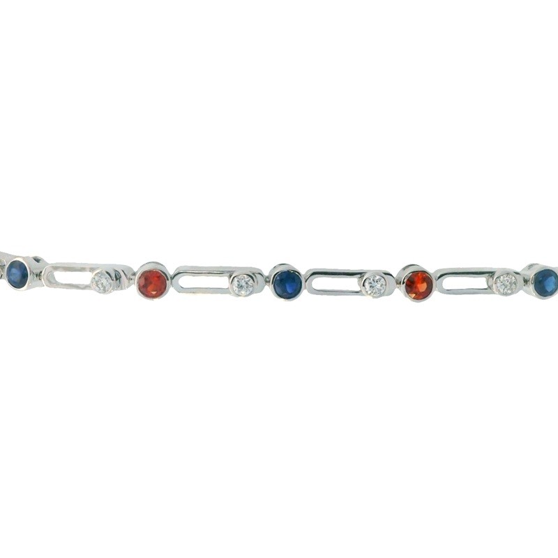 Sapphire Spirit Bracelet with Moving Diamonds