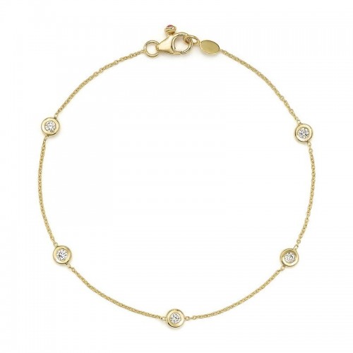 Roberto Coin 18K DBI Five Bezel Set Diamond Bracelet