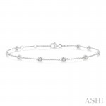 Ashi 3/4 CTW Diamond Station Bracelet