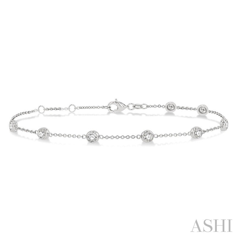 Ashi 1 CTW Diamond Station Bracelet