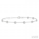 Ashi 1 CTW Diamond Station Bracelet