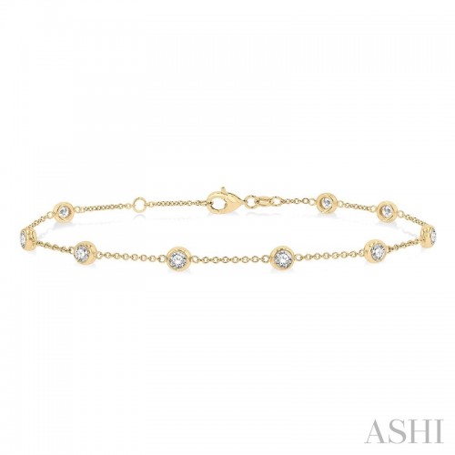 Ashi 1 CTW Diamond Station Bracelet