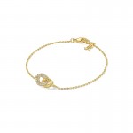 Judith Ripka Eternity Duo Link Bracelet with Diamonds
