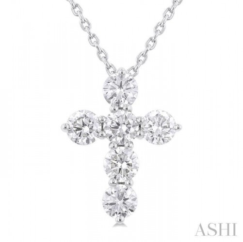 Ashi 3/4 CTW Small Diamond Cross Necklace