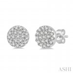 Ashi 1/8 CTW Diamond Disc Earrings
