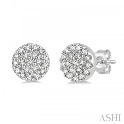 Ashi 1/8 CTW Diamond Disc Earrings