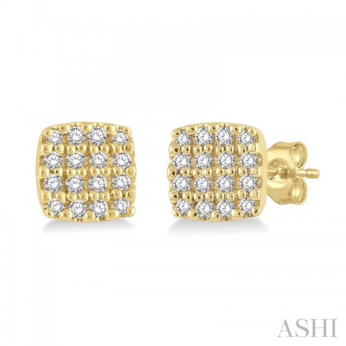 Ashi 1/8 CTW Cushion Diamond Earrings