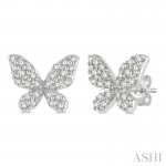 Ashi 1/5 CTW Butterfly Diamond Earrings