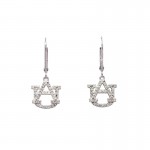 Diamond Dangle AU Earrings in 14K White Gold