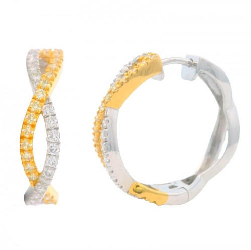 Natural Yellow Diamond Twist Earrings