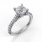 Fana Classic Diamond Engagement Ring with Beautiful Side Detail