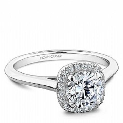Engagement Ring with Cushion Halo
