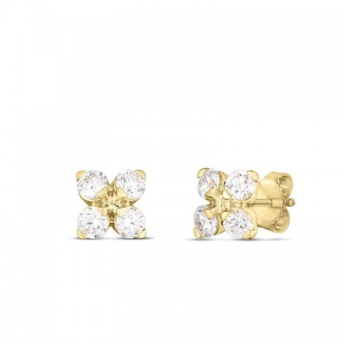 Roberto Coin 18K Love in Verona Studs with Diamonds