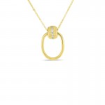 Roberto Coin 18K Gold Opera Diamond Doorknocker Necklace