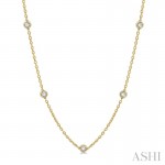 Ashi 1 CTW Diamond Station Necklace