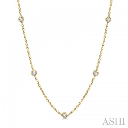 Ashi 1 CTW Diamond Station Necklace