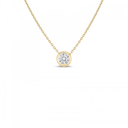 Roberto Coin Bezel-set Solitaire Necklace