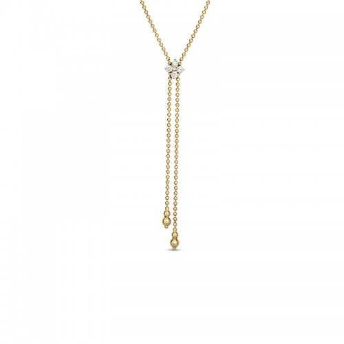Roberto Coin Love in Verona Diamond Flower Lariat Necklace